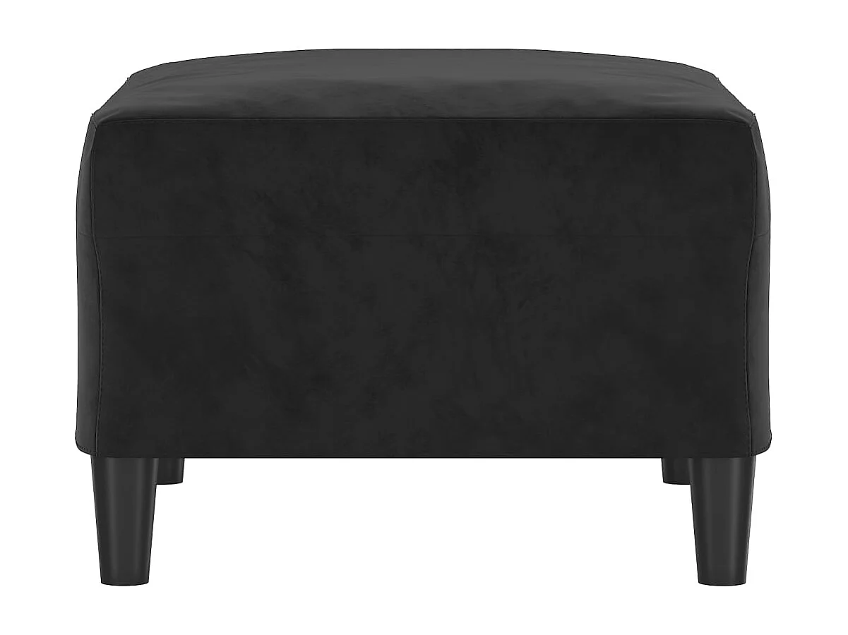 Repose-pied Noir 70x55x41 cm Velours