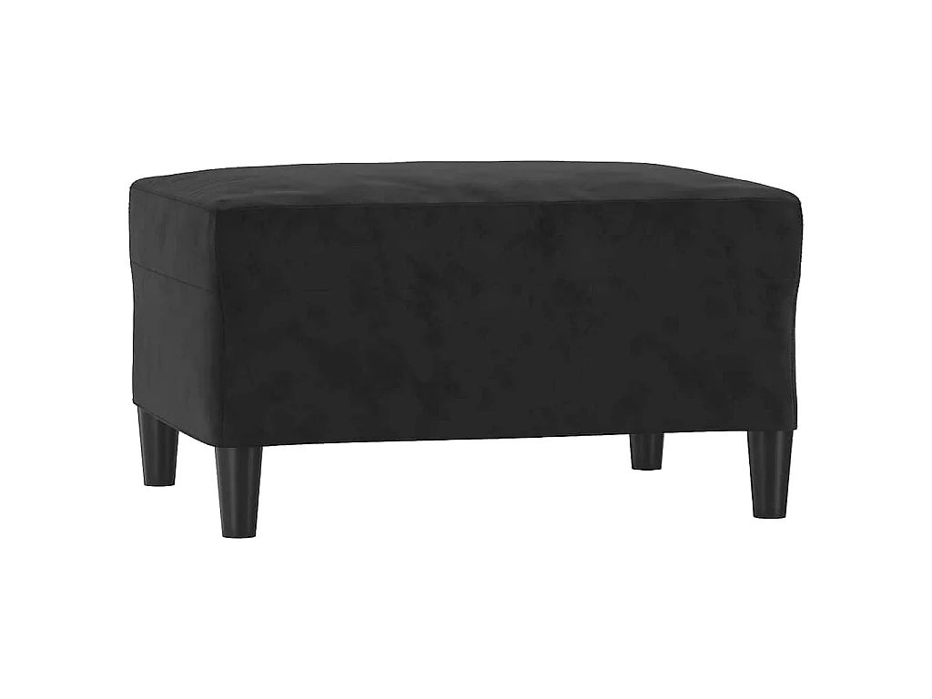 Repose-pied Noir 70x55x41 cm Velours