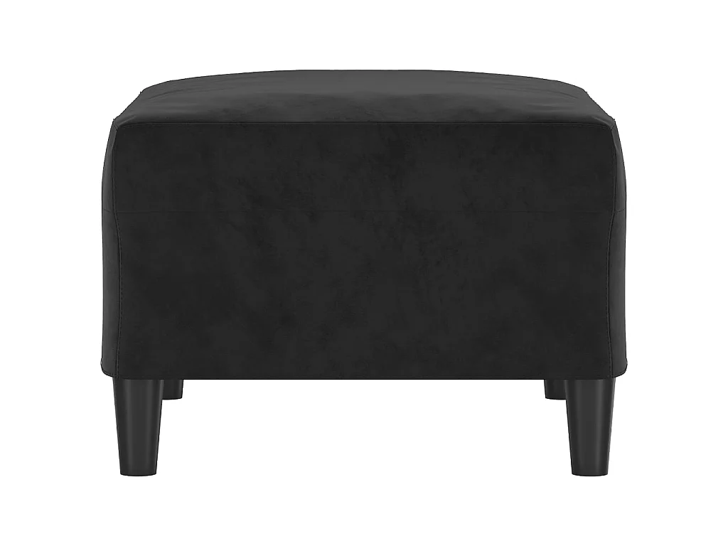 Repose-pied Noir 70x55x41 cm Velours