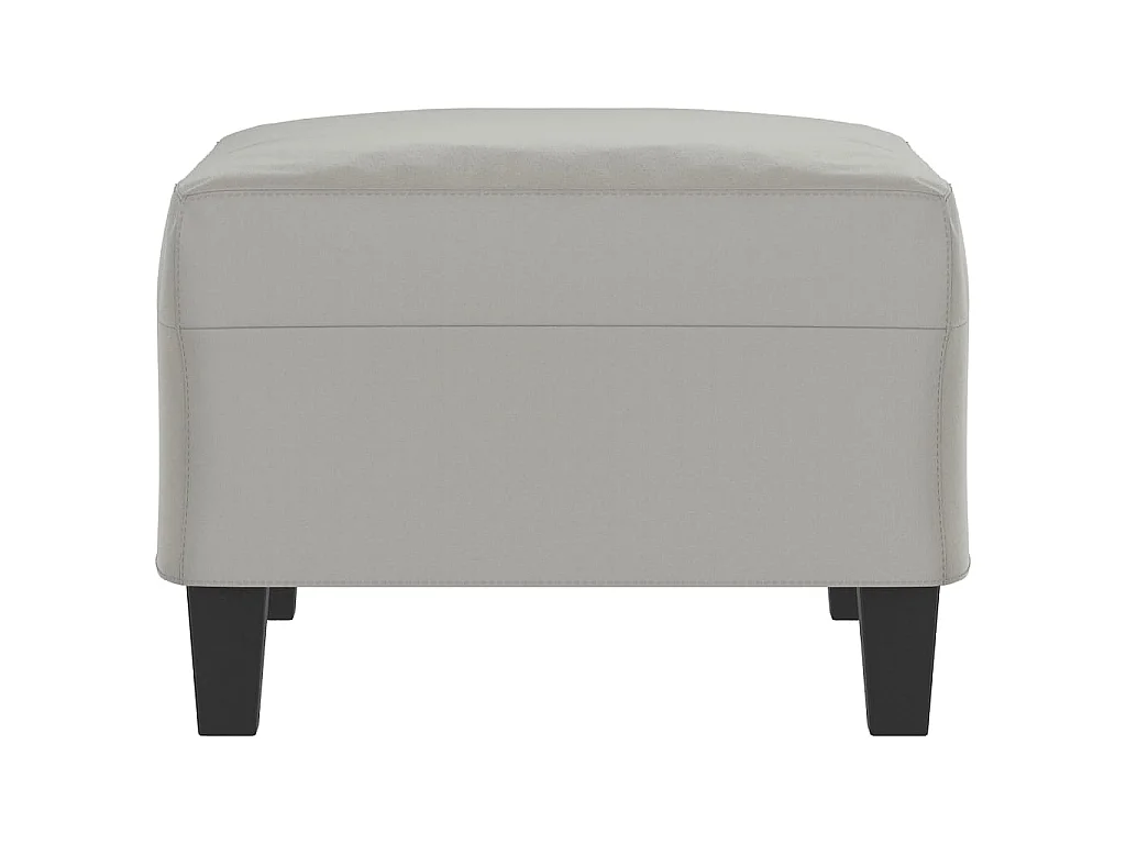 Voetenbank 70x55x41 cm microvezelstof lichtgrijs