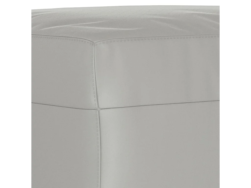 Voetenbank 70x55x41 cm microvezelstof lichtgrijs