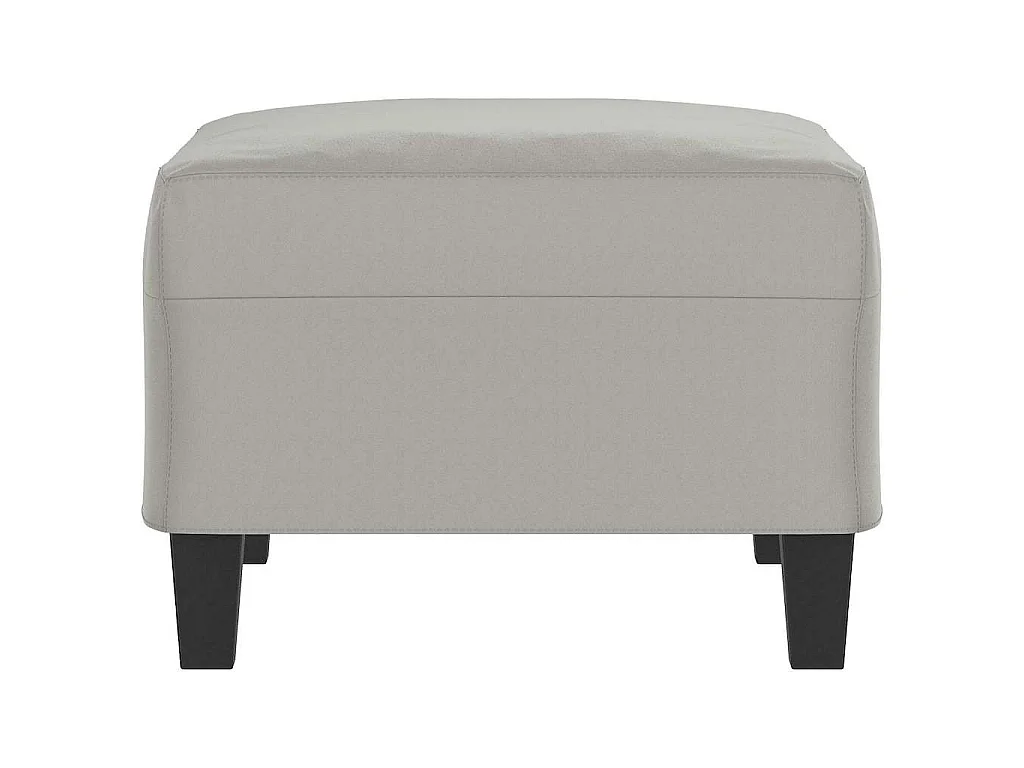 Poggiapiedi Grigio Chiaro 70x55x41 cm in Tessuto Microfibra