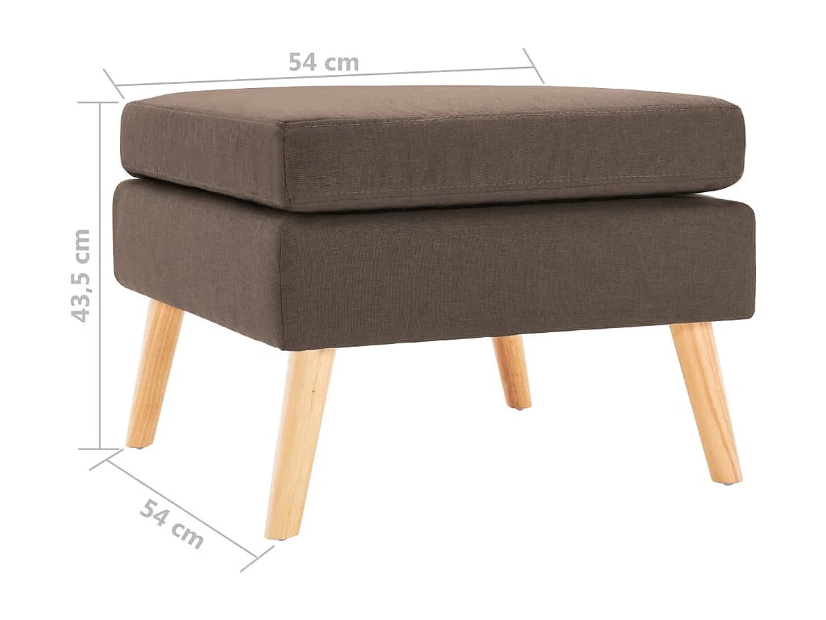 Repose-pied Marron Tissu