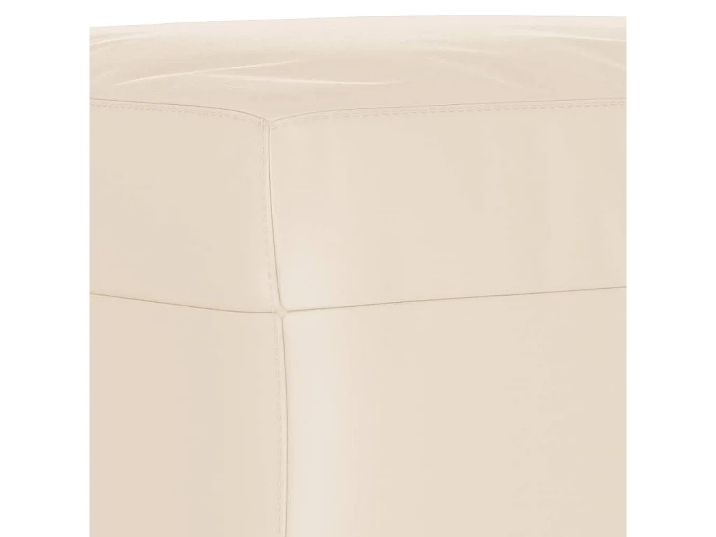 Poggiapiedi Beige 70x55x41 cm in Tessuto Microfibra