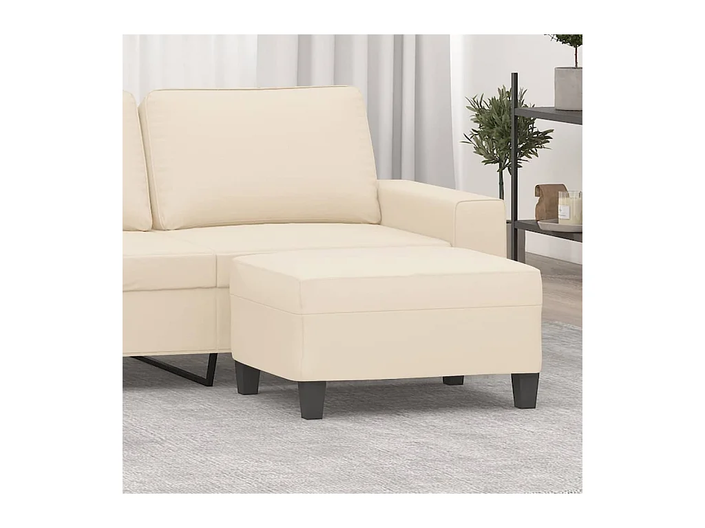 Repose-pied Beige 70x55x41 cm Tissu microfibre