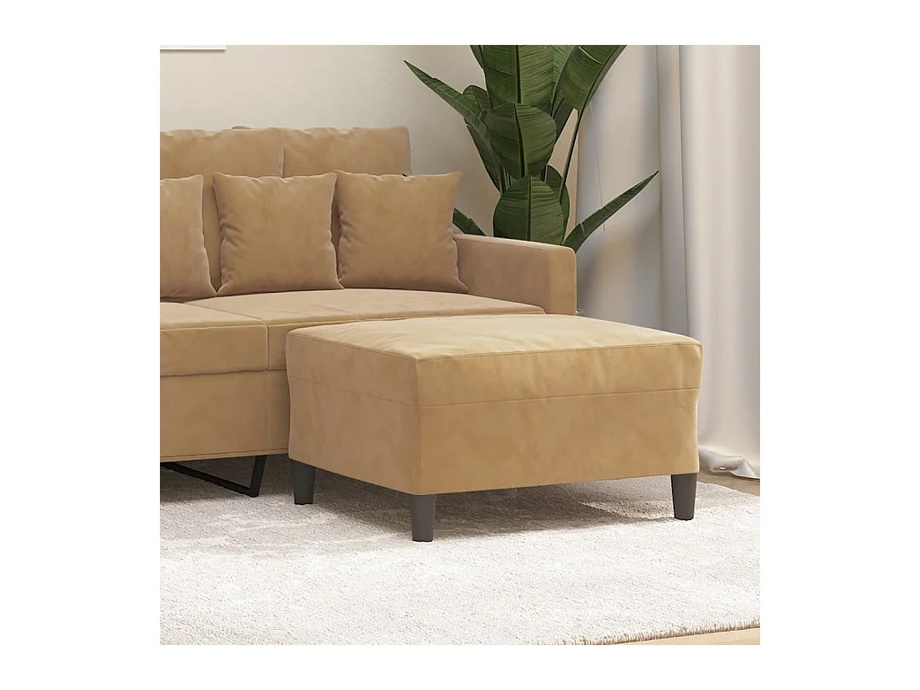 Repose-pied Marron 70x55x41 cm Velours