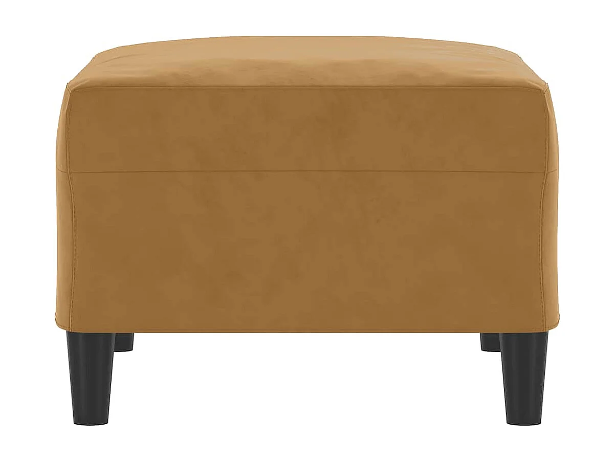 Apoio de pés 70x55x41 cm veludo castanho