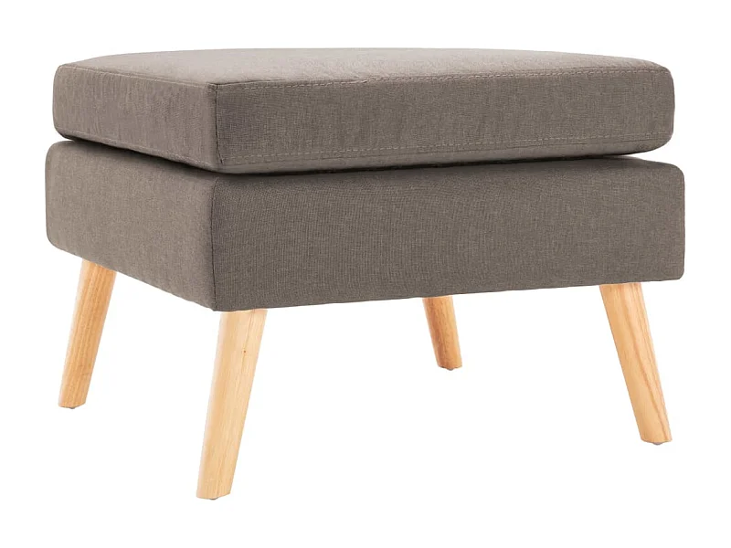 Fußhocker Taupe Stoff