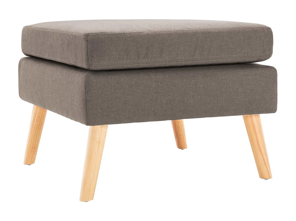 Fußhocker Taupe Stoff