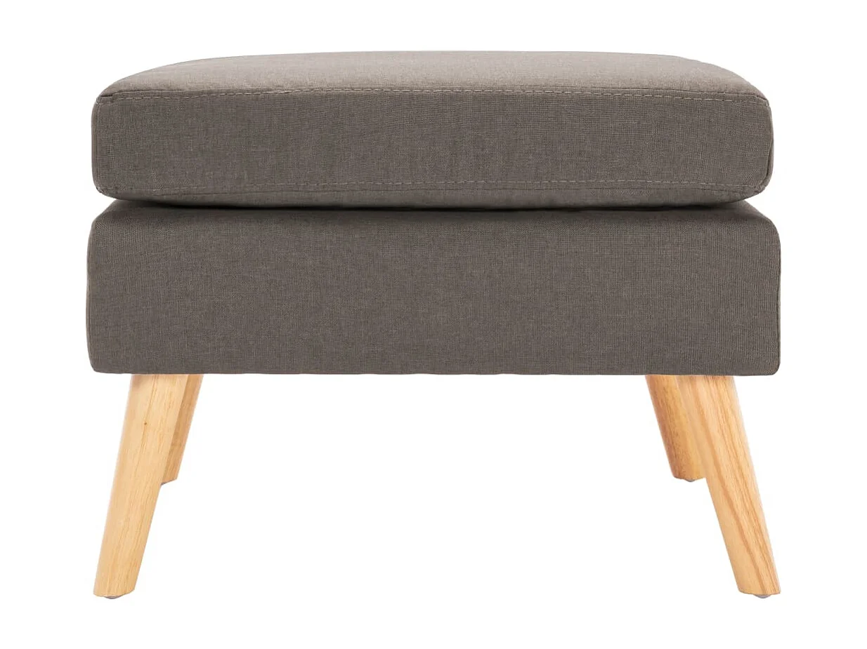 Fußhocker Taupe Stoff