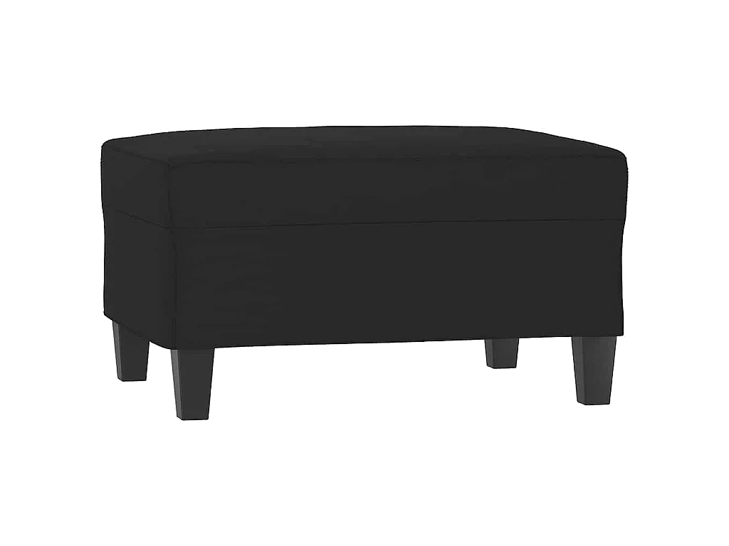 Poggiapiedi Nero 70x55x41 cm in Tessuto Microfibra
