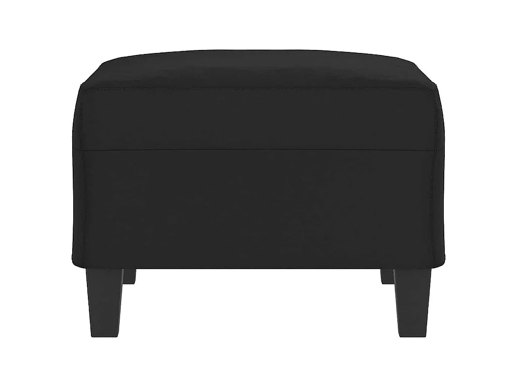 Poggiapiedi Nero 70x55x41 cm in Tessuto Microfibra