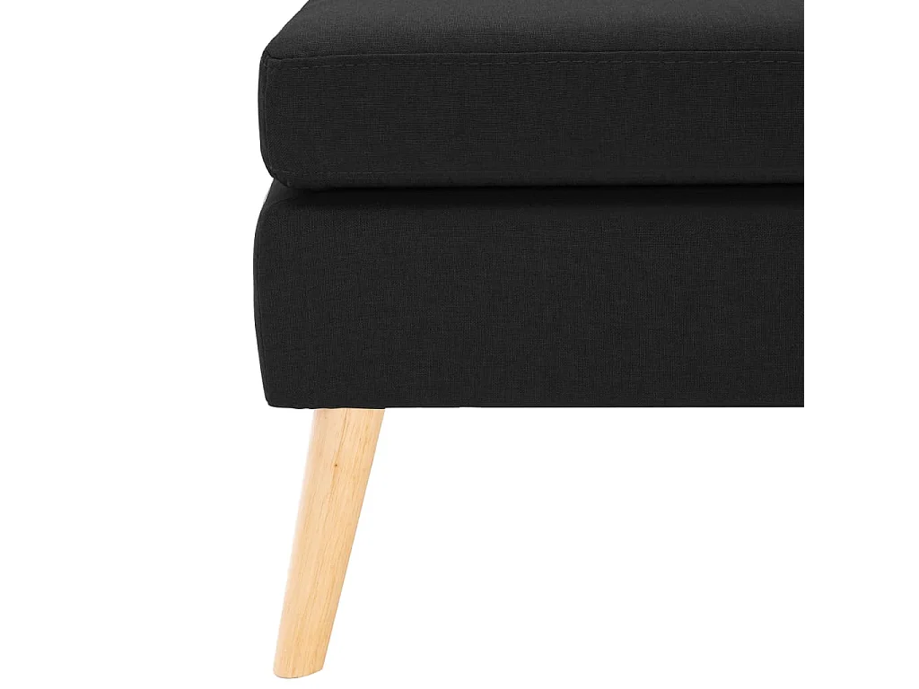 Apoio de pés tecido preto