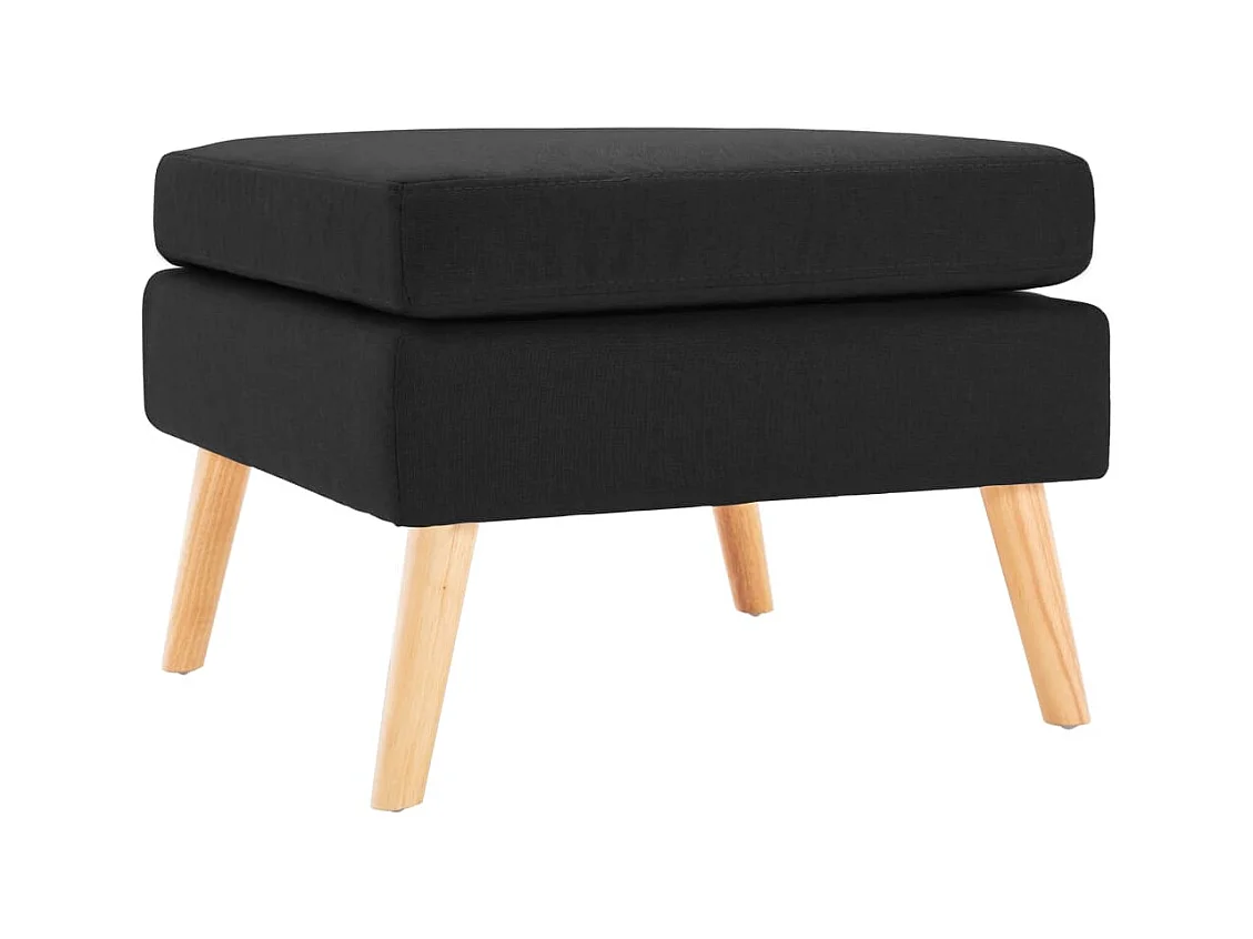 Repose-pied Noir Tissu