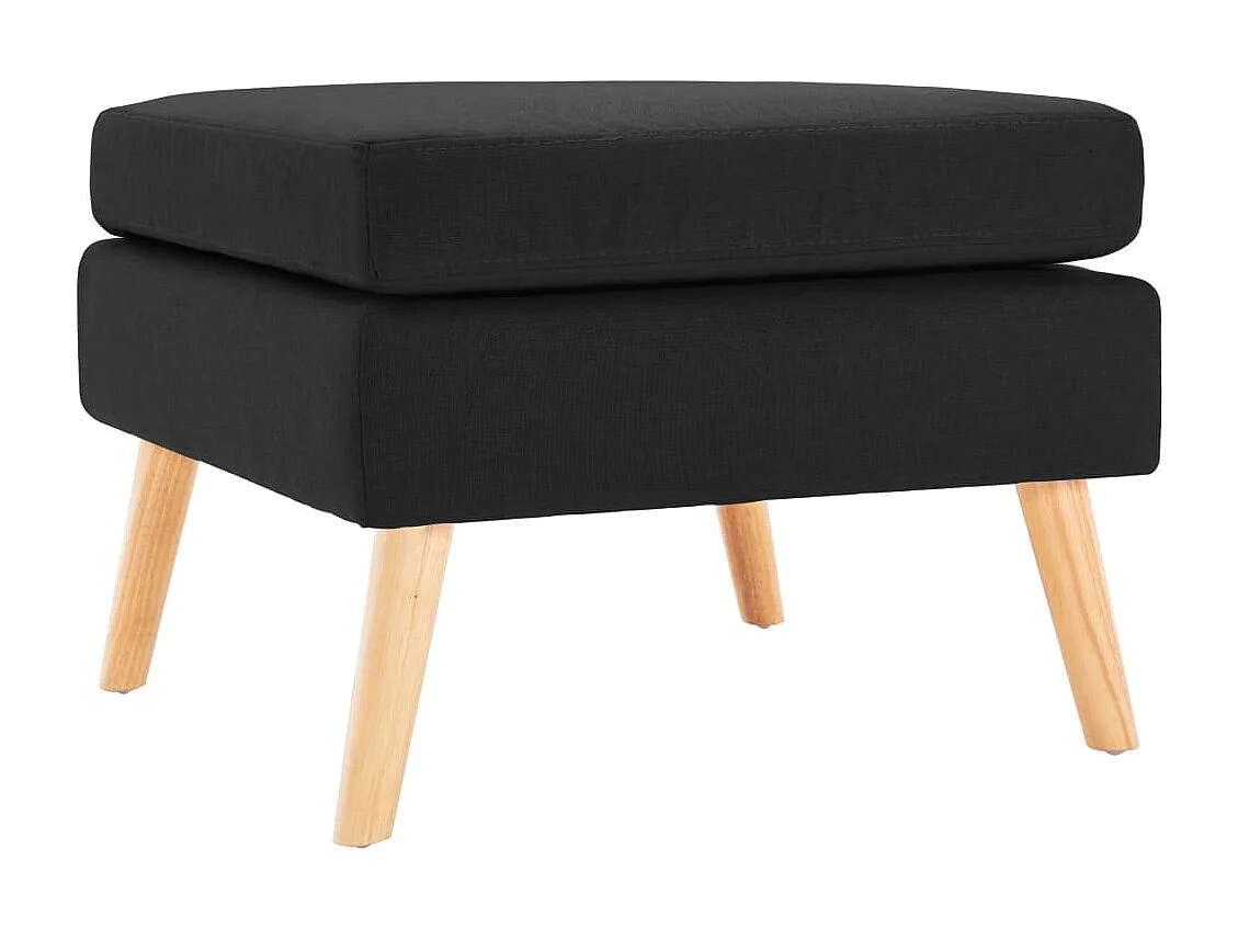 Repose-pied Noir Tissu