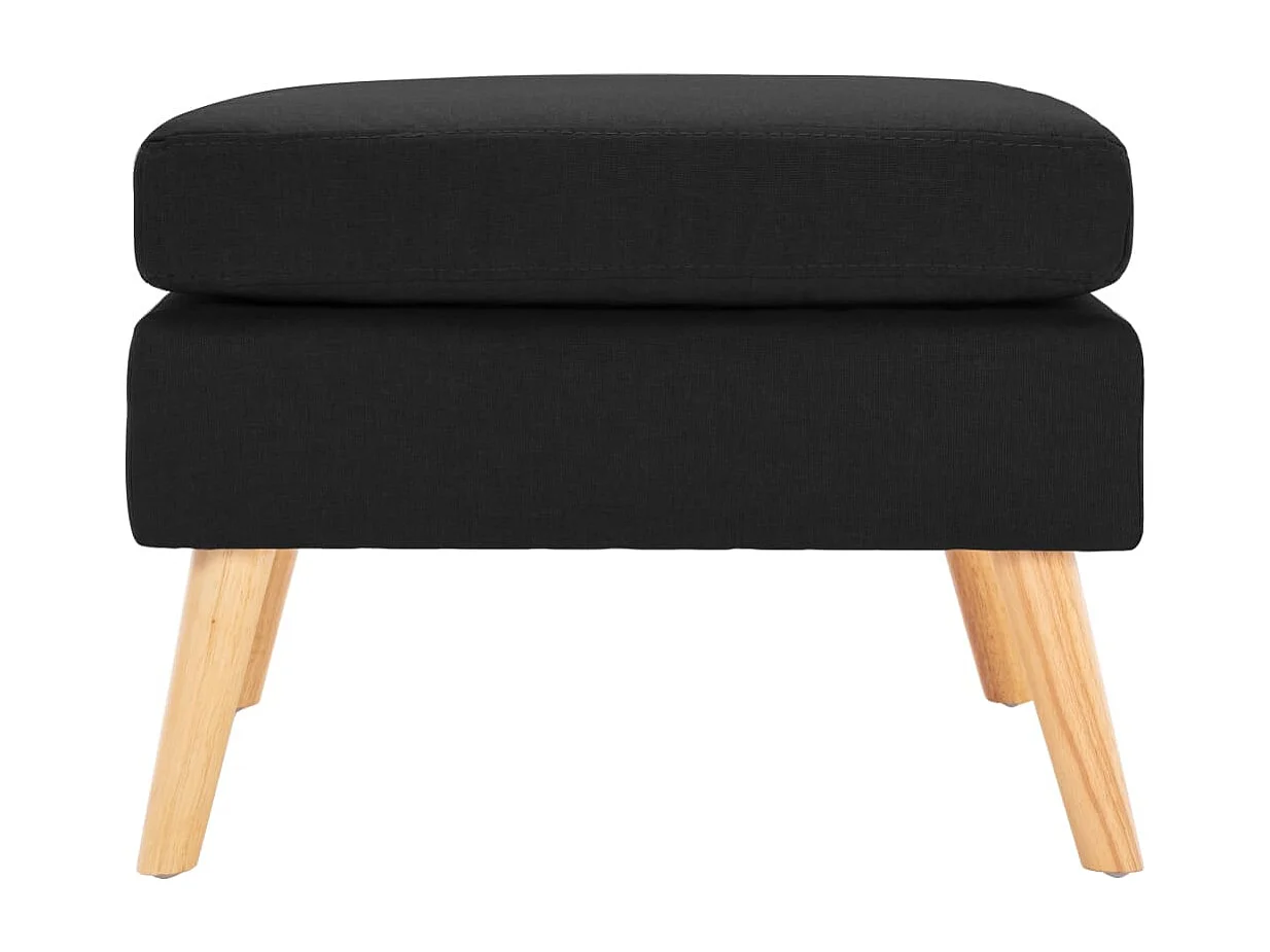 Repose-pied Noir Tissu