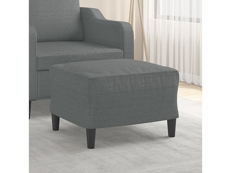 Repose-pied Gris foncé 60x50x41 cm Tissu