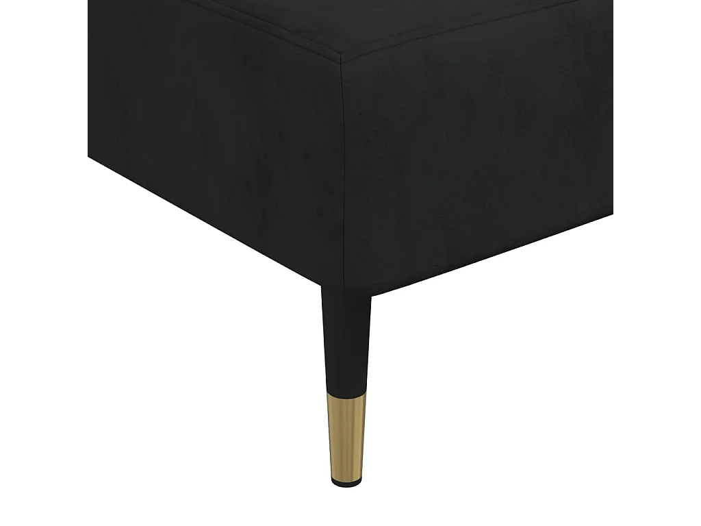 Chaise longue fluweel zwart