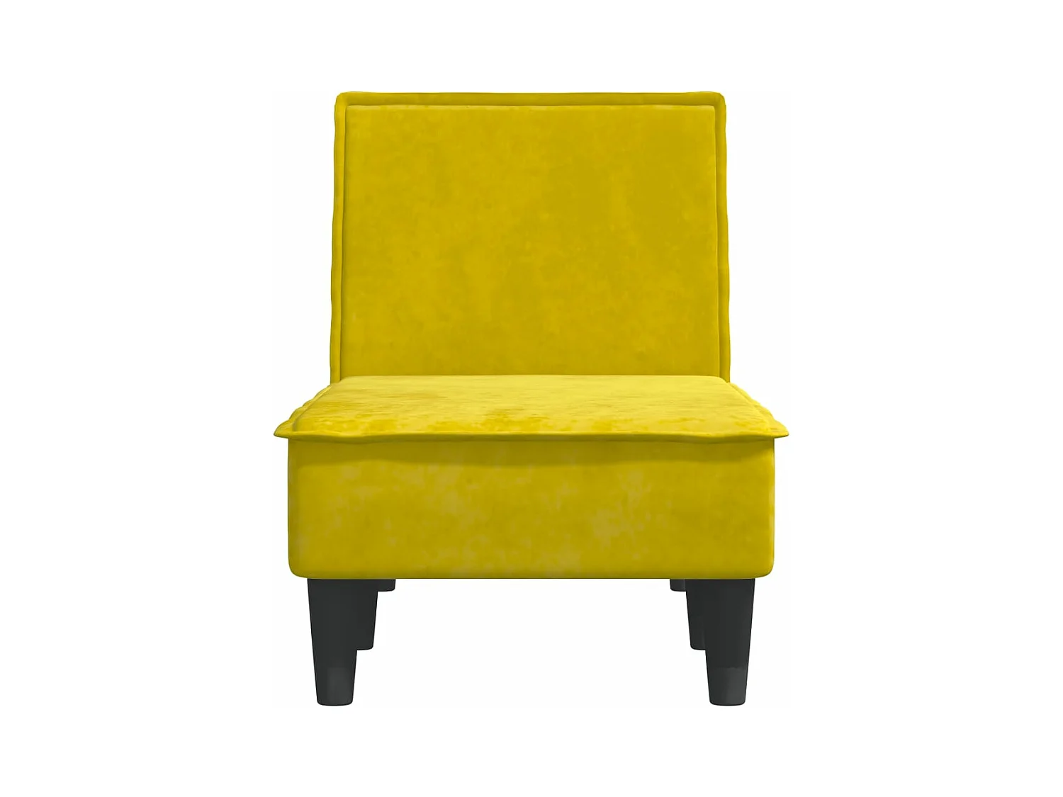 Chaise longue jaune velours