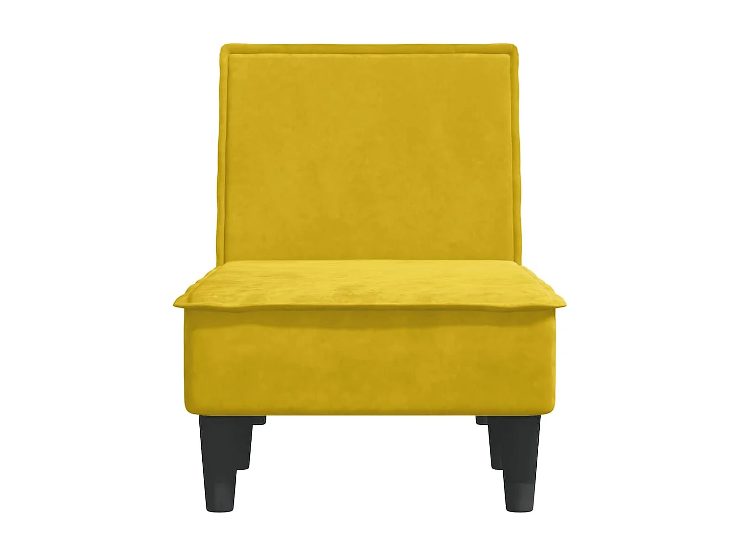 Chaise longue jaune velours