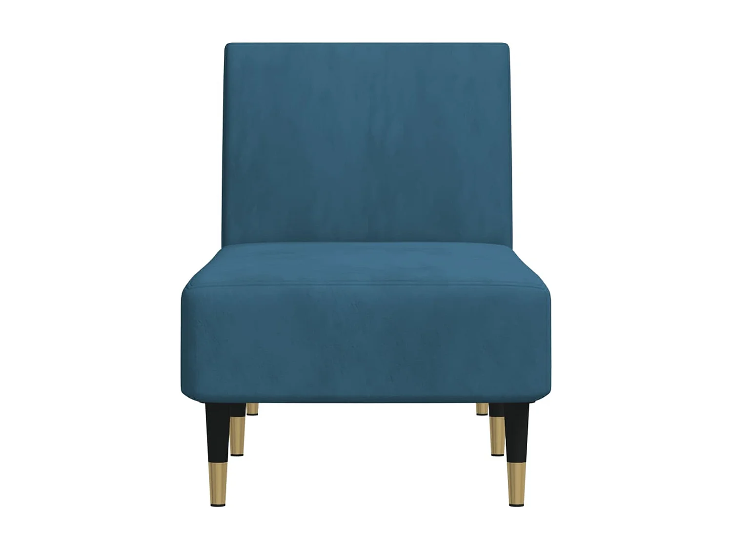 Chaiselongue Blau Samt