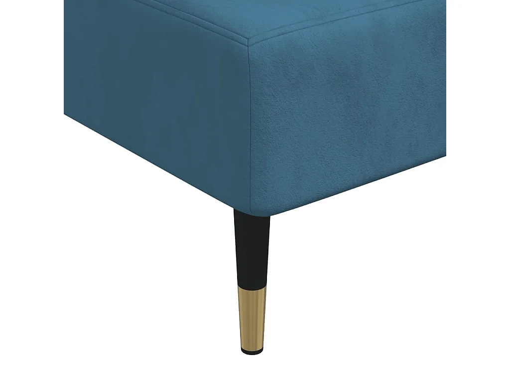 Chaise longue veludo azul