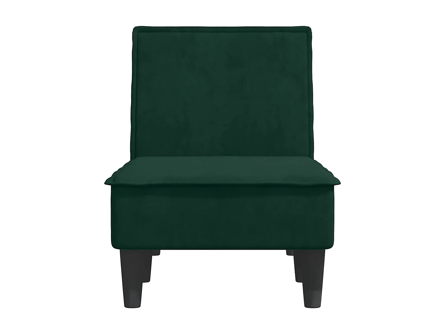 Chaise longue vert foncé velours