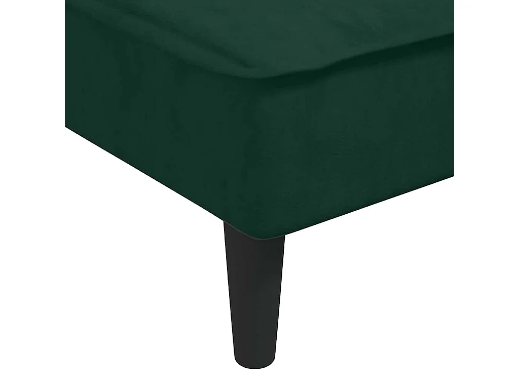 Chaise longue vert foncé velours