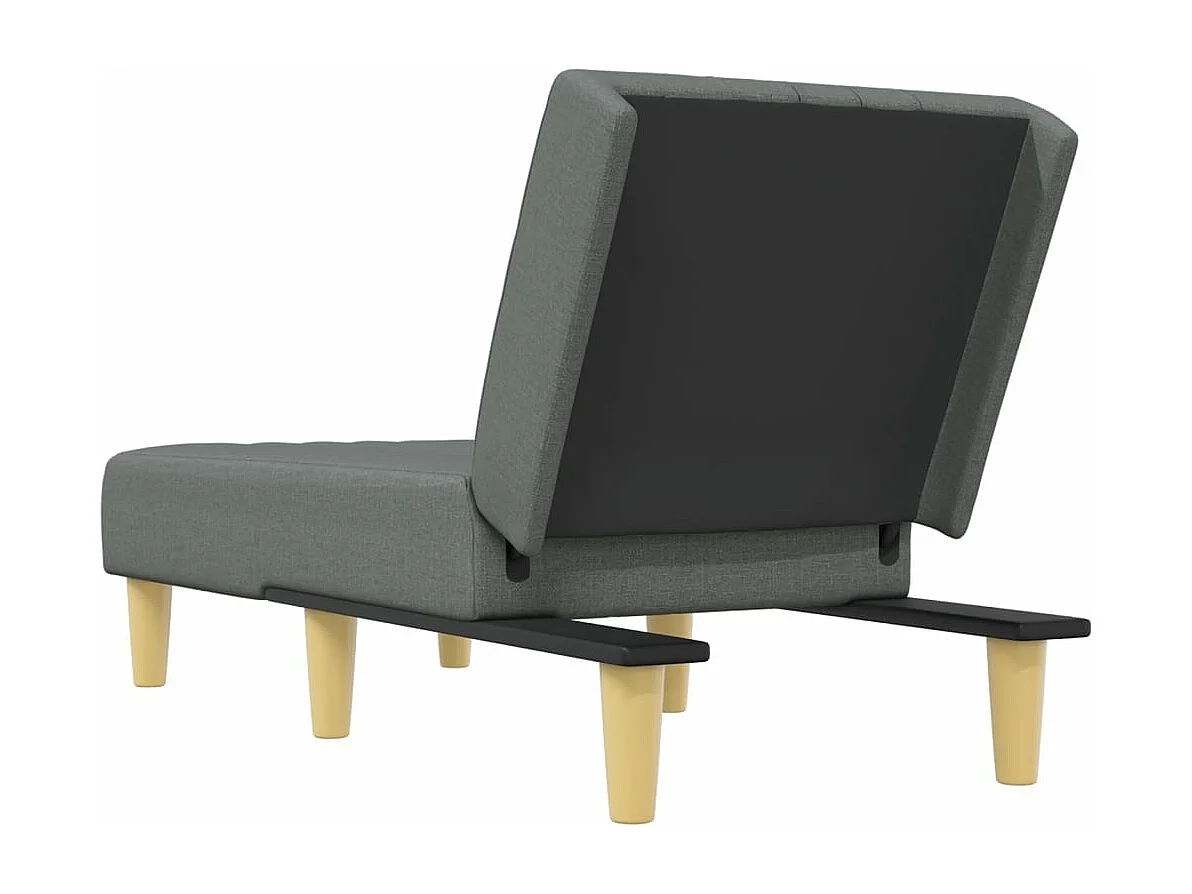 Chaise longue stof donkergrijs