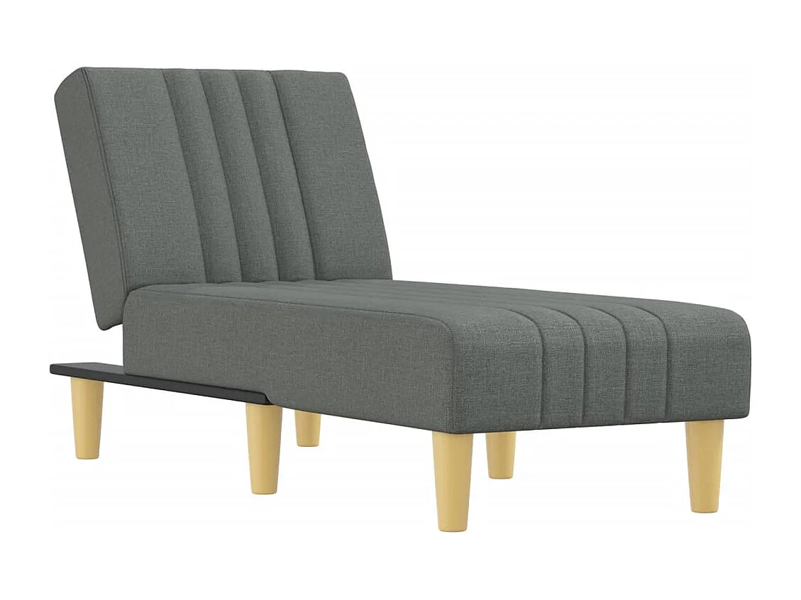 Chaise longue gris foncé tissu