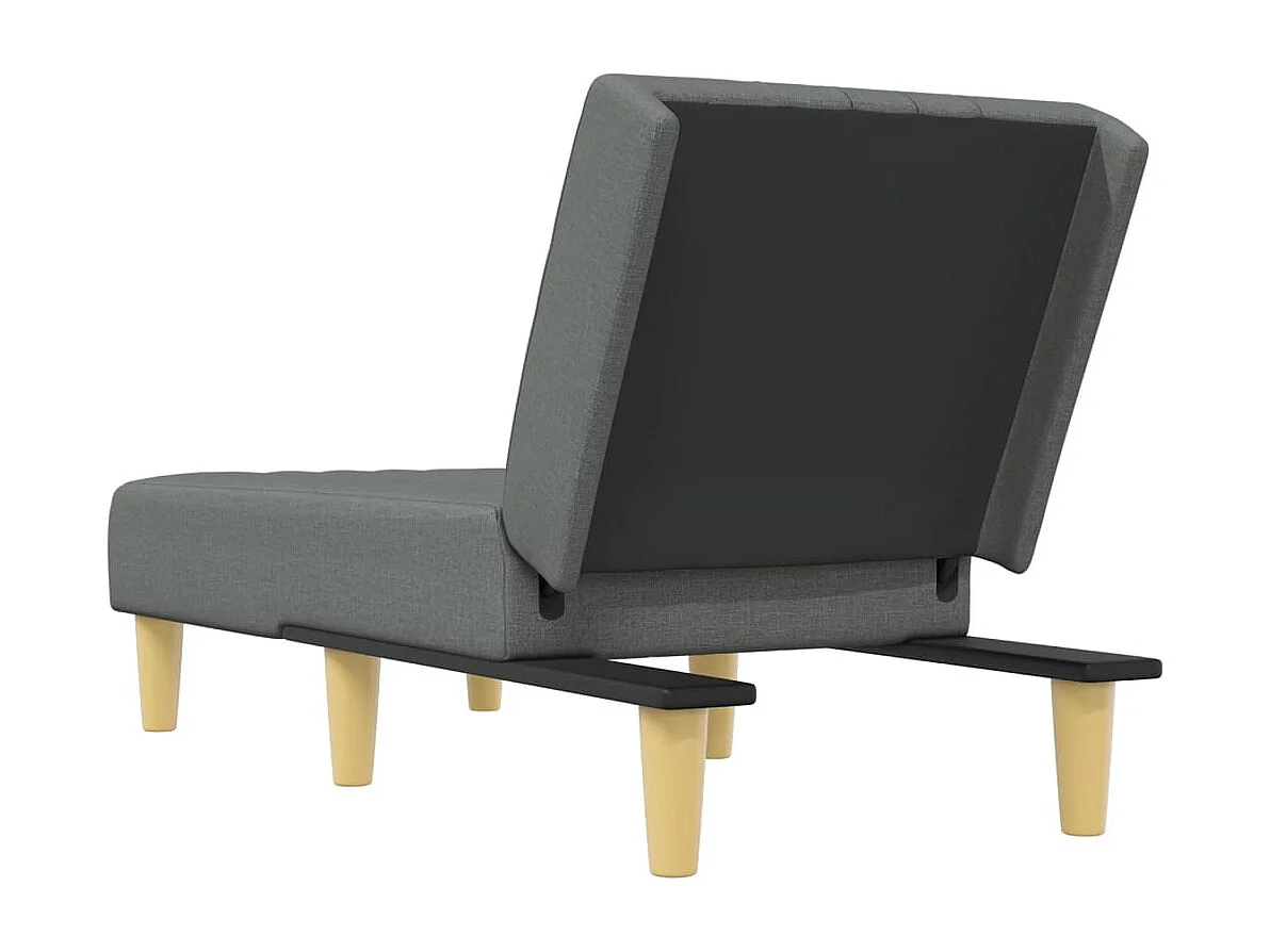 Chaise longue gris foncé tissu