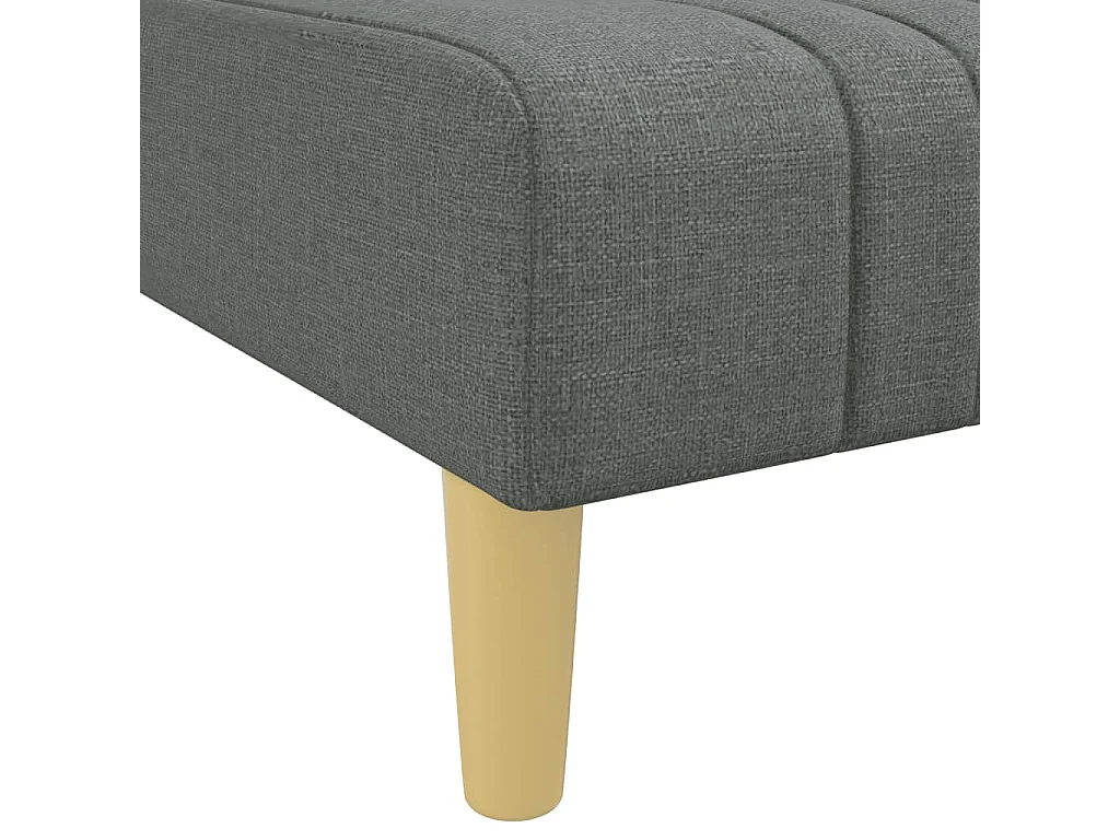 Chaise longue gris foncé tissu