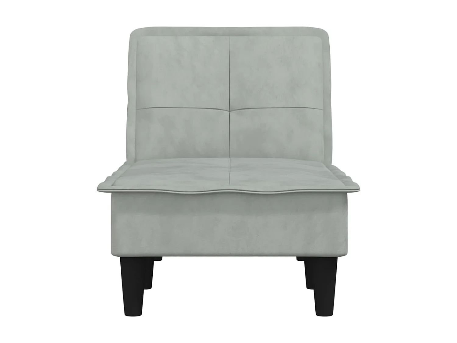 Chaise longue gris clair velours