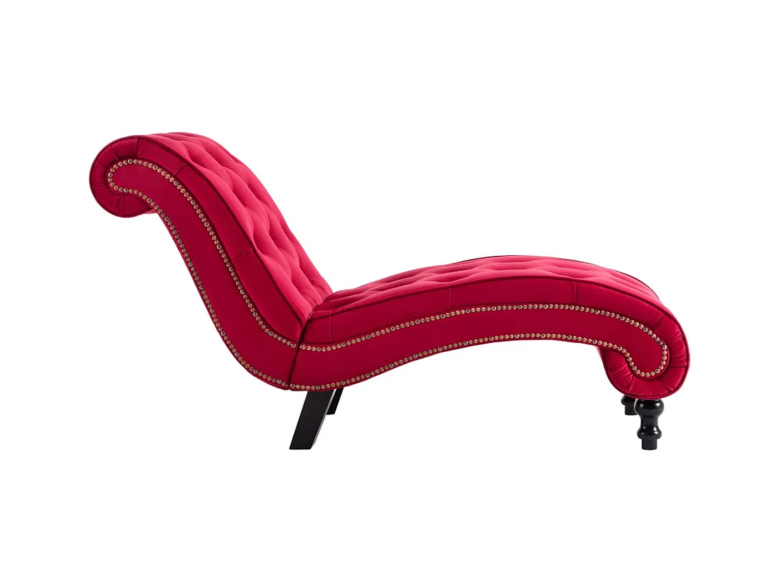 Chaise longue Velours Rouge
