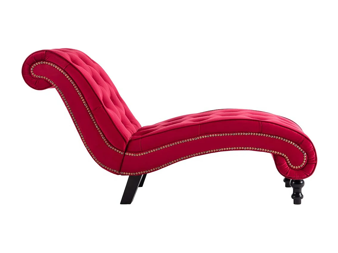 Chaise longue Velours Rouge