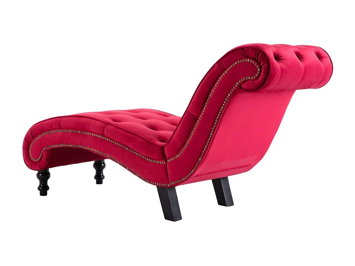 Chaise longue Velours Rouge