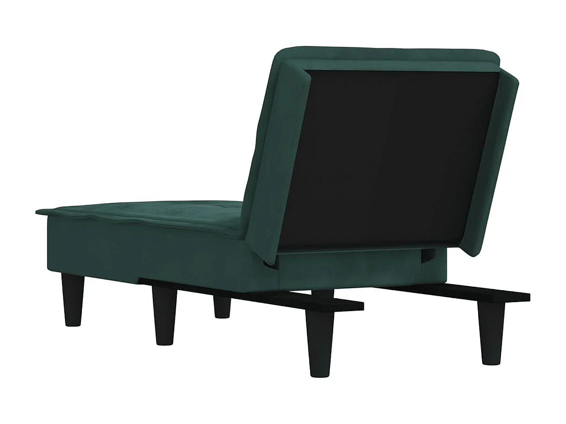 Chaise Longue in Velluto Verde Scuro