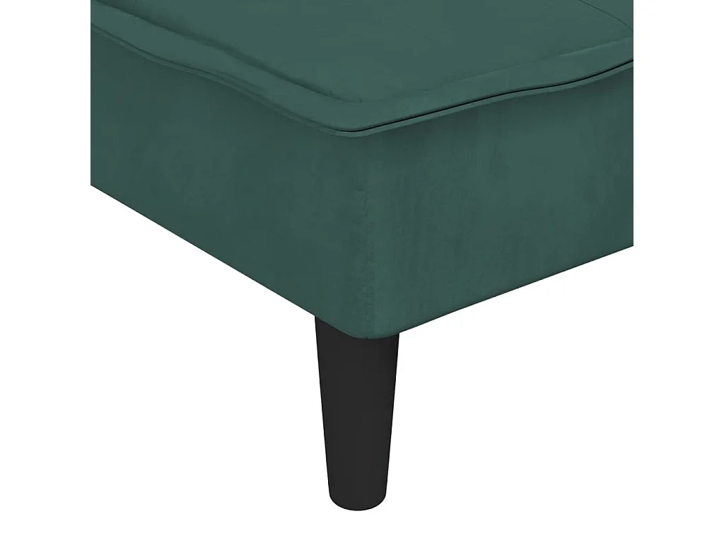 Chaise Longue in Velluto Verde Scuro