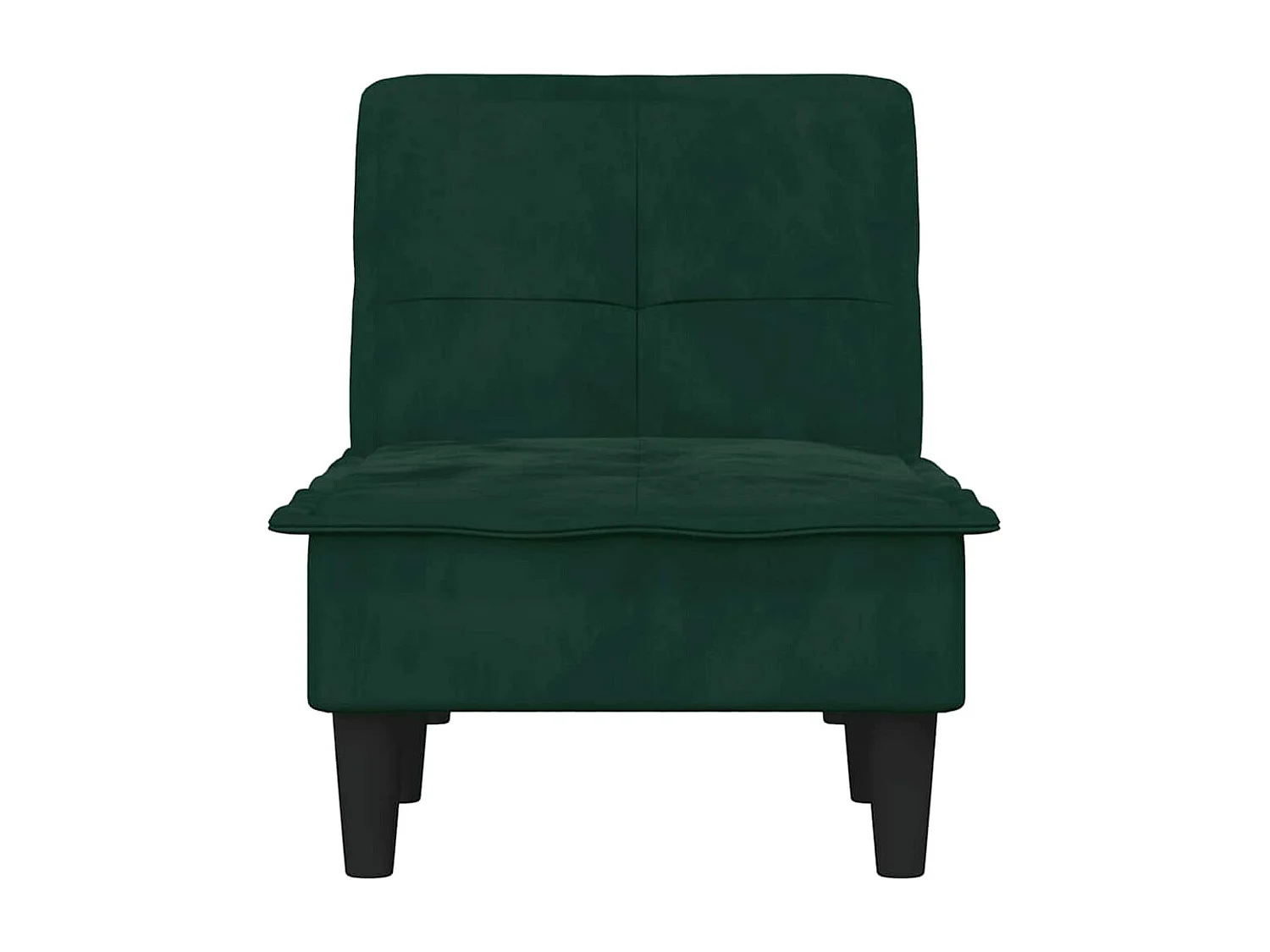 Chaise longue vert foncé velours