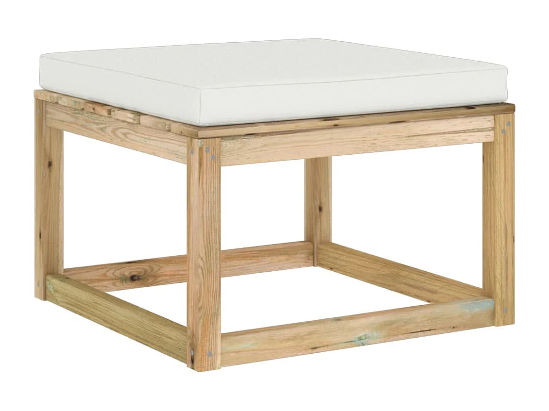 Salon de jardin 8 pcs avec coussins bois de pin imprégné