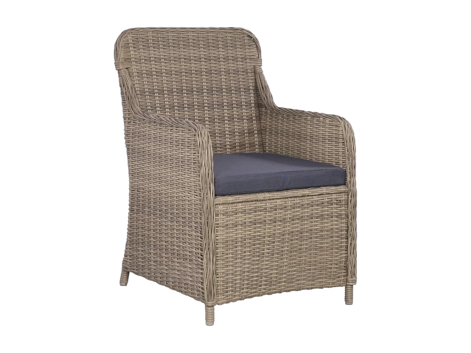 Ensemble à manger de jardin 3 pcs Marron