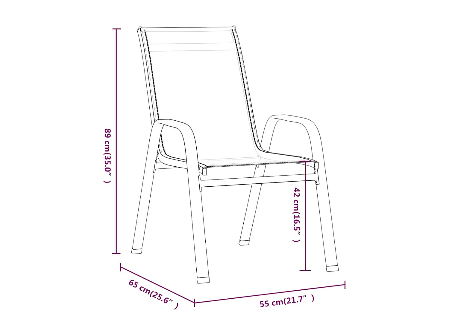 Ensemble à manger de jardin 5 pcs Noir
