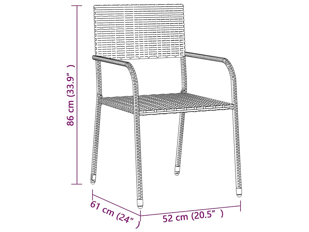 Ensemble à manger d'extérieur 7 pcs Résine tressée Gris