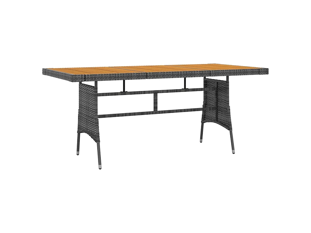 Ensemble à manger d'extérieur 7 pcs Résine tressée Gris