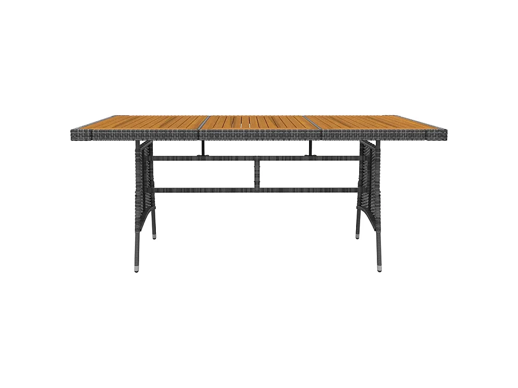 Ensemble à manger d'extérieur 7 pcs Résine tressée Gris