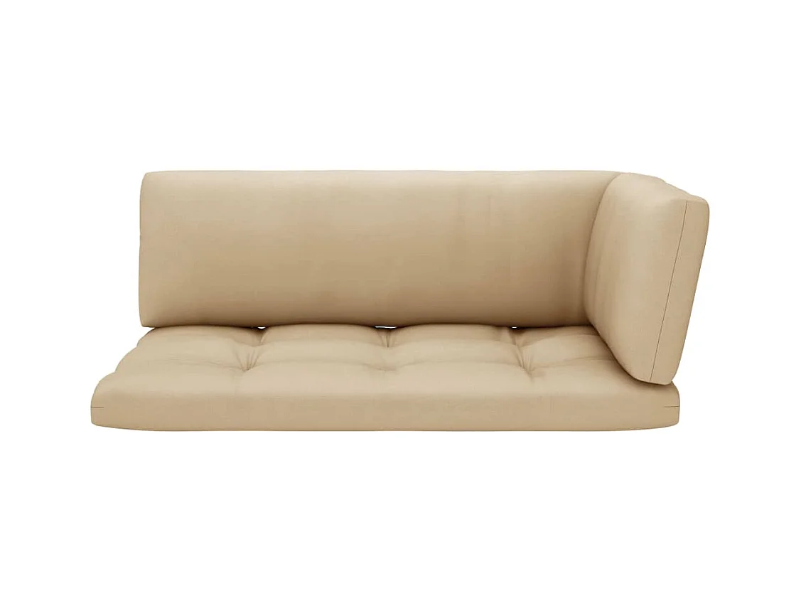 Tweezitsbank pallet met kussens zwart geïmpregneerd grenenhout