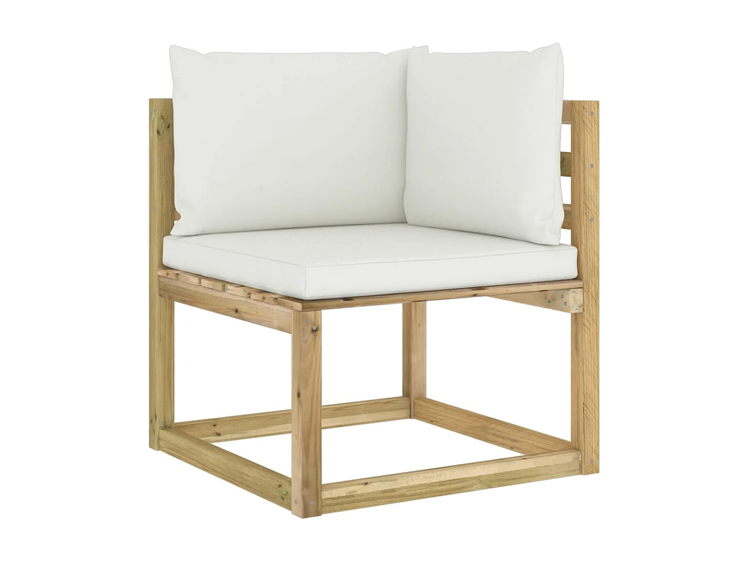 Salon de jardin 6 pcs avec coussins bois de pin imprégné