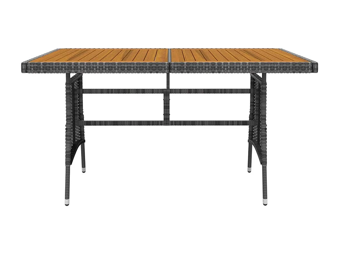 Mobilier à dîner d'extérieur 7 pcs Résine tressée Gris