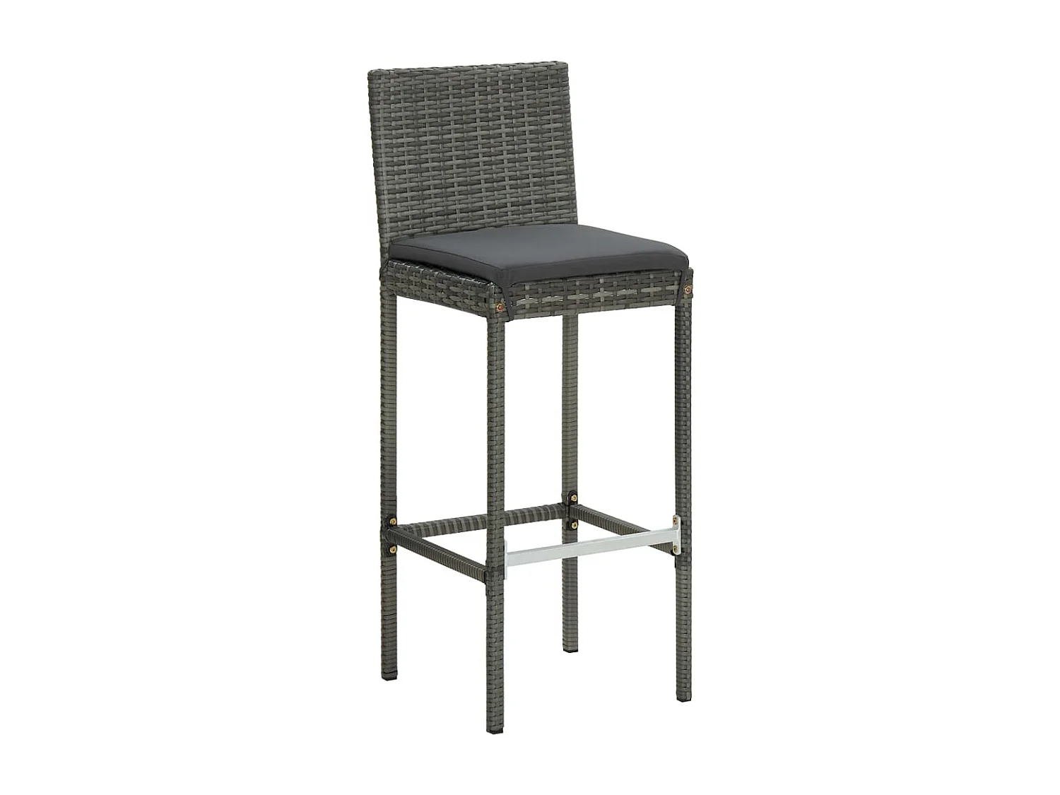 Ensemble de bar de jardin avec coussins 9 pcs Gris