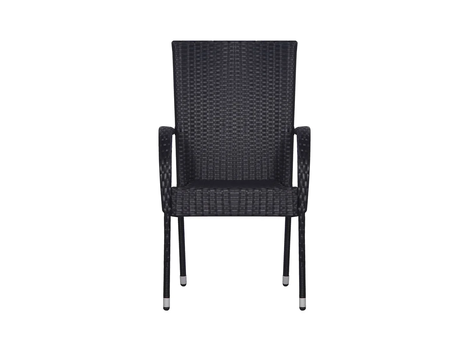 Ensemble à manger de jardin 7 pcs Noir